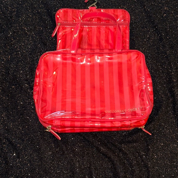 Victoria's Secret Red Striped Bag - Picture 6 of 9